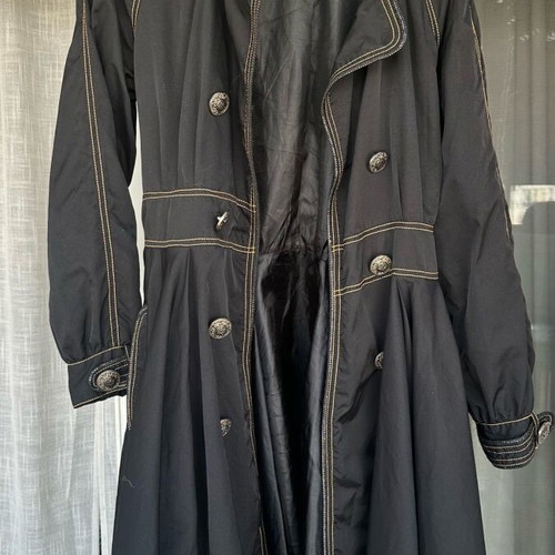 Waterproof trench coat size S like new, black