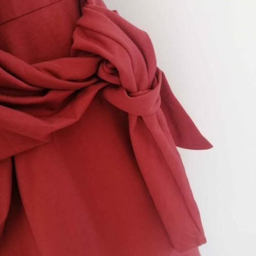 Sézane Red Wrap Dress Size Medium Like New