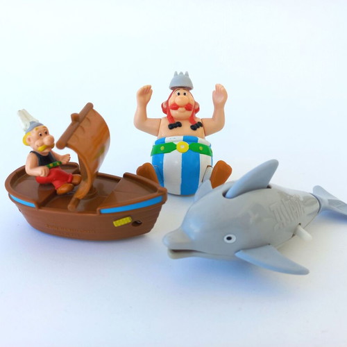McDonald's Asterix collectible figures like new, set of 3, 1994