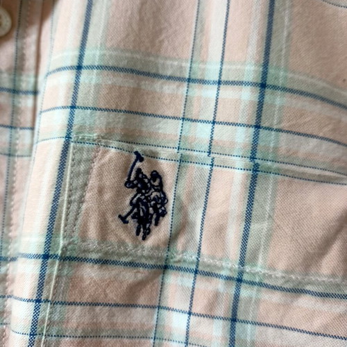 U.S. Polo Assn. men's slim fit shirt, like new, size L, peach