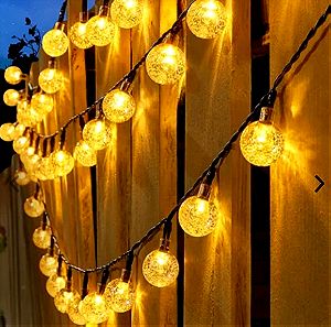 Χριστουγεννιάτικη Γιρλάντα LED με Φωτοβολταϊκό Πάνελ