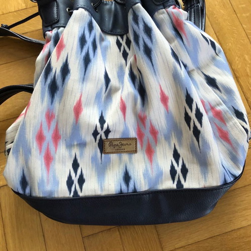 Pepe Jeans backpack bag used, fabric and leatherette
