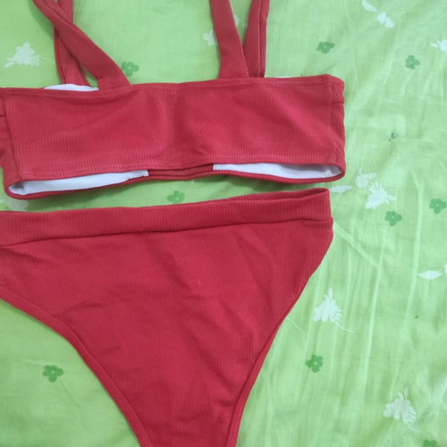 Luigi women's swimsuit red small athletic style, worn once