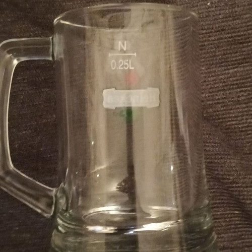 Collectible glass promotional Hineken mug like new