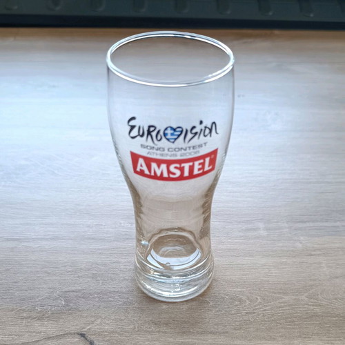 Collectible Eurovision 2006 beer glass new, Amstel