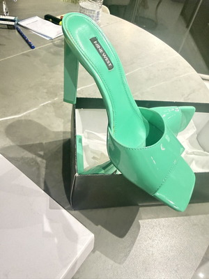 Nine West mules size 41 like new, green