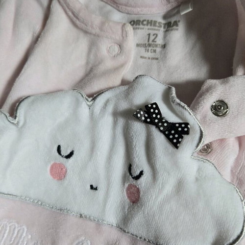 Velvet baby rompers new, 12 and 24 months, Orchestra