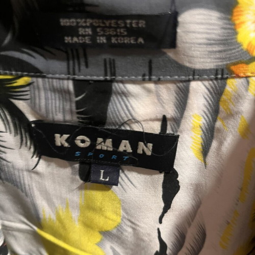 Vintage Hawaiian shirt Koman Sport, size L, tropical pattern