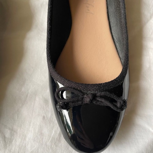 New Look faux patent leather ballerinas new black size 40