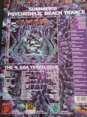 Traveling Psychedelic Beach Trance Promo Poster refurbished, approx 25x20 cm