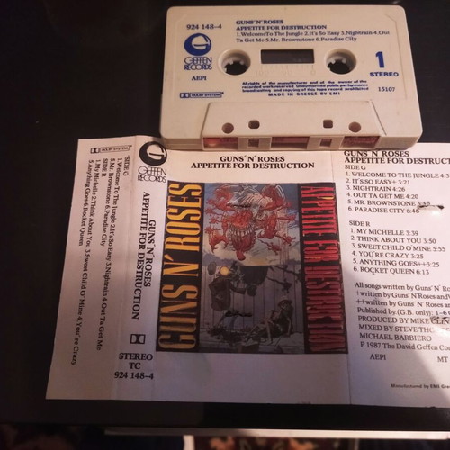 Guns N' Roses Appetite For Destruction cassette used, rock