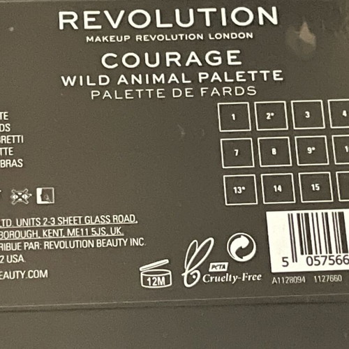 Revolution Wild Animal eyeshadow palette, 18 shades