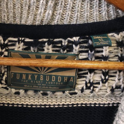 Funky Buddha knitted men's cardigan XL like new