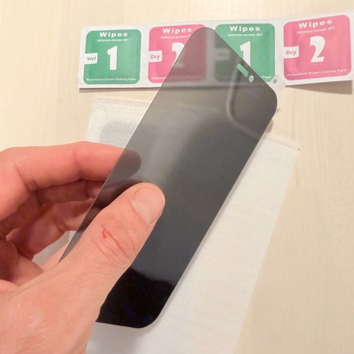 iPhone 12 privacy tinted screen protectors, new, set of 2