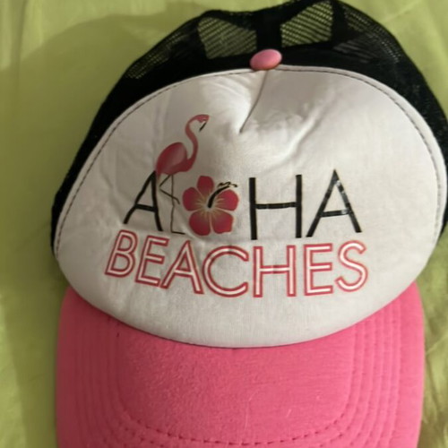 Hat used, size 57, black and pink