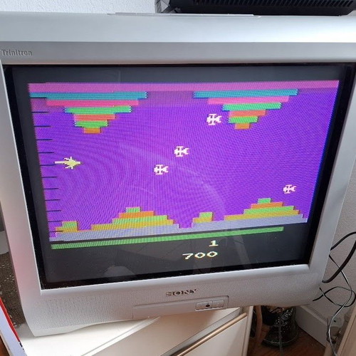 Atari 2600 Color used console with authentic power supply and controller