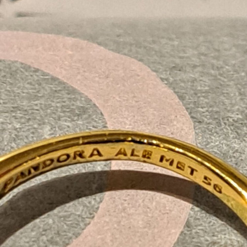 Pandora Essence ring size 8/56 new, gold plated with white zirconia