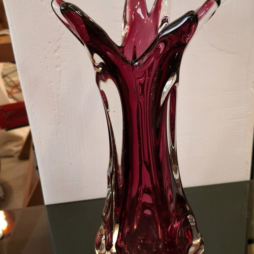 Vintage Murano glass vase like new, 70s