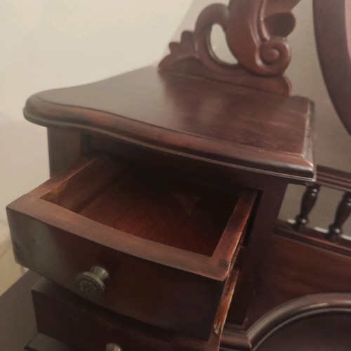 Dressing Table with Stool new, African walnut wood