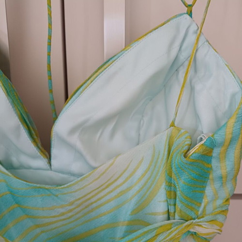 Midi asymmetric dress like new, green, size small