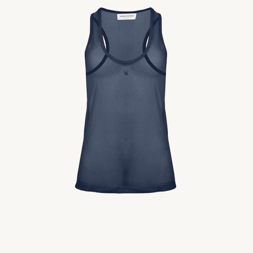 Vassia Kostara tank top new, size S, blue