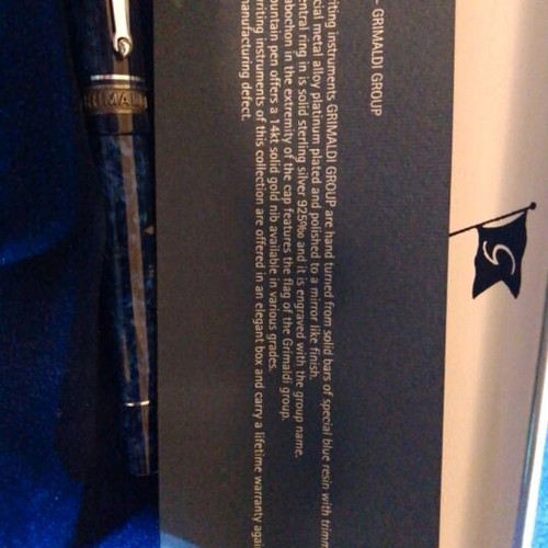 Delta Grimaldi Group collectible pen with 14k gold and 925 silver tip
