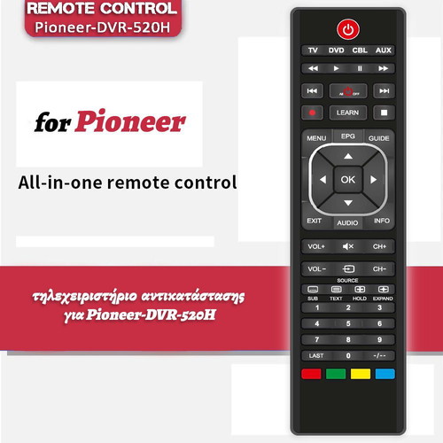 Pioneer-DVR-520H replacement remote control new