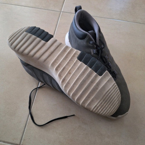 Adidas cloudfoam men's athletic shoes used, gray, size 46.5