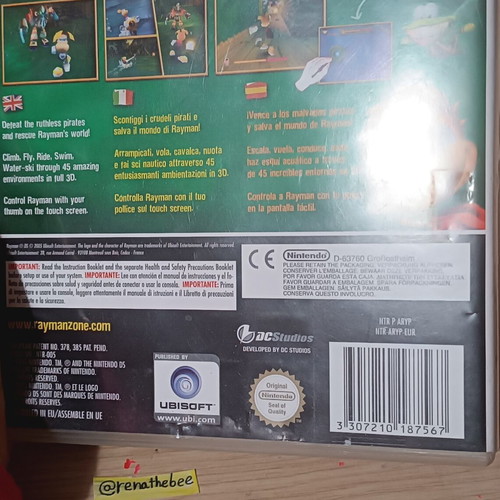 Rayman DS used for Nintendo DS with manual