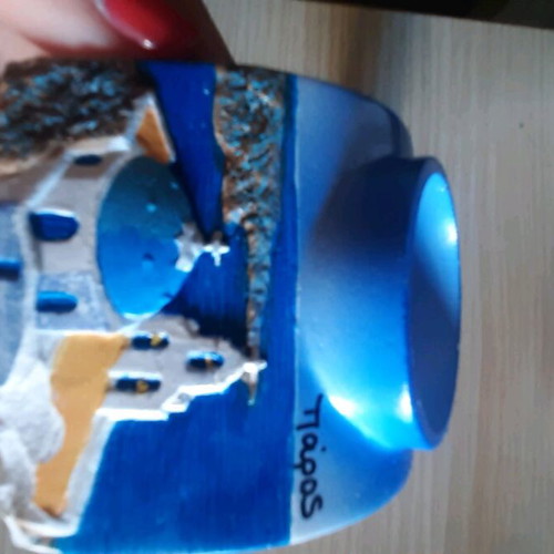Souvenir candle holders from Paros like new