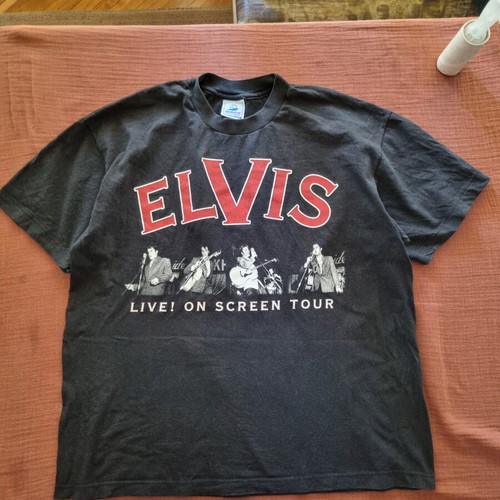 Vintage Elvis Mondial 1998 T-shirt used, size XL, black