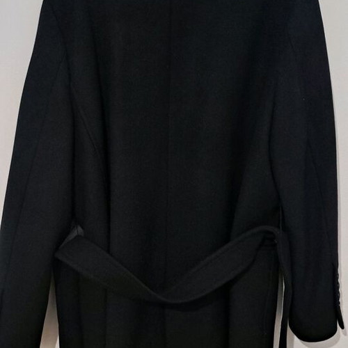 Zara coat XL black new with belt and pockets