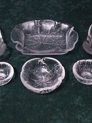 Kosta Boda Party Leaf set of 6 small pieces like new