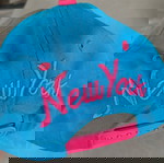  State Property New York Blue-Pink Leopard Snapback Baseball Cap Flat peak fitted