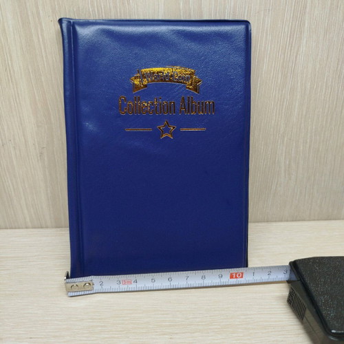 Coin collection album new, blue leatherette with 120 slots