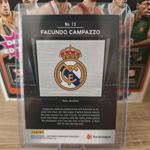 Facundo Campazzo 2025-2026 Panini Contenders Euroleague Atmosphere #13 like new