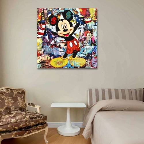 Mickey Mouse Giclee print on 100% cotton canvas new