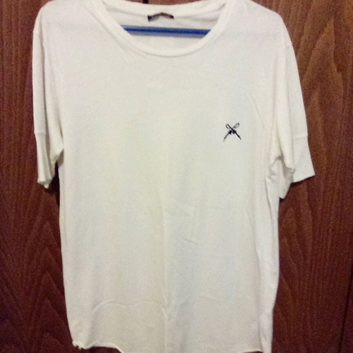 Vagrancy white t-shirt used, size L