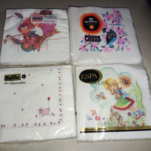 Napkins new 16 pcs 80s decade for collection