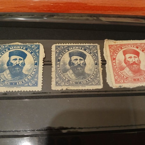 Italian vignettes used with Giuseppe Garibaldi, pack of 3