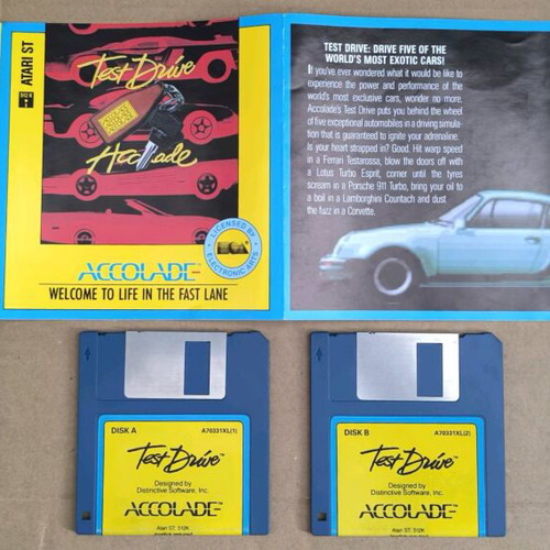 Test Drive (Accolade) (Atari ST) like new, complete in case