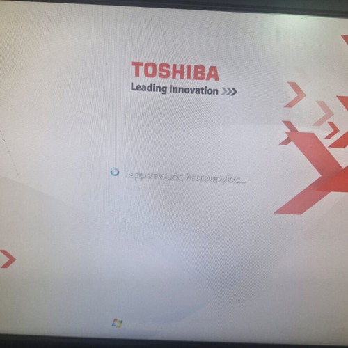 Toshiba Satellite laptop μεταχειρισμένο με εξωτερική οθόνη 19"