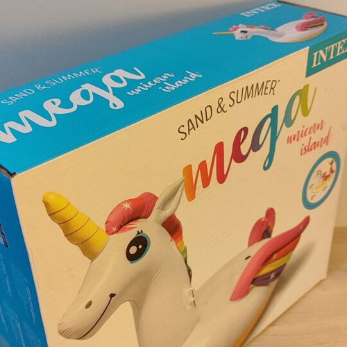 Inflatable beach unicorn new, size 2.51x1.63x1.45 m, up to 200 kg