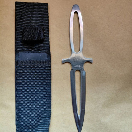 Shooting Knife 18 cm Stainless Steel with Sheath for Educational Use