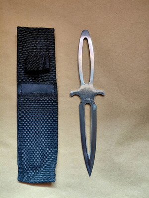Shooting Knife 18 cm Stainless Steel with Sheath for Educational Use