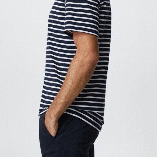 Μπλουζάκι T-Shirt βαμβακερό ριγέ μπλε μέγεθος XL καινούργιο