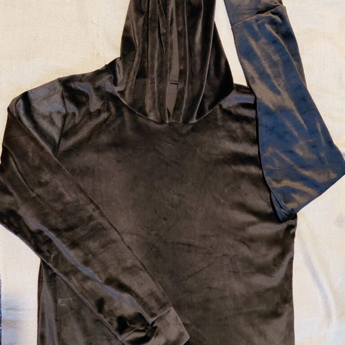 Velour set hoodie and pants black new