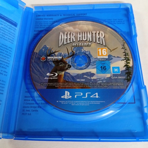 Deer Hunter Reloaded PS4 game, like new condition
