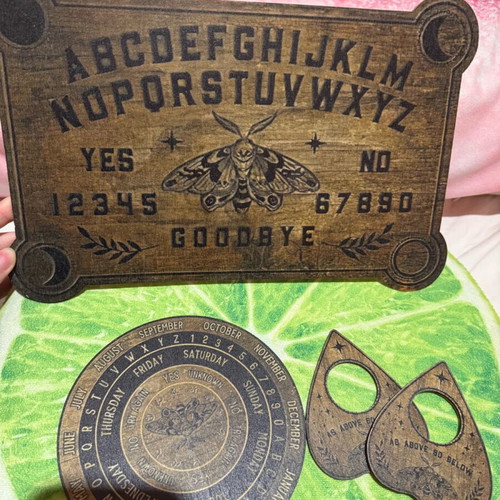 Wooden Ouija Board Set new