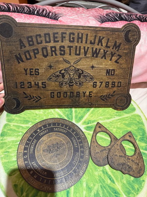 Ξύλινο Πνευματιστικό Ouija Board Set Καινούργιο